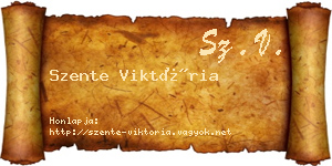 Szente Viktória névjegykártya
